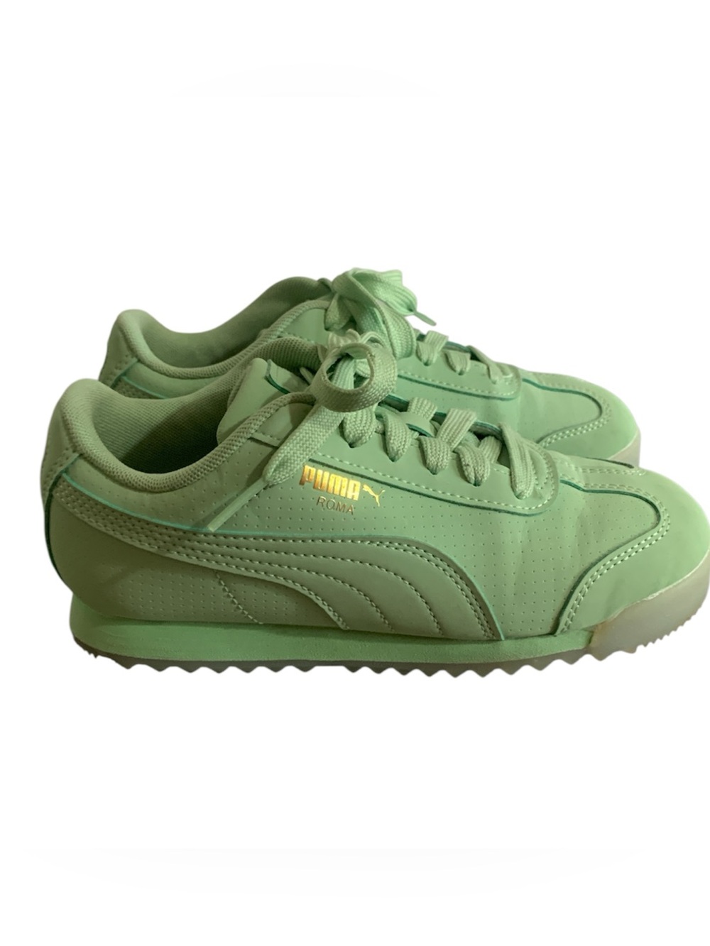 Puma Kids Mint Green Roma Sneakers 13.5